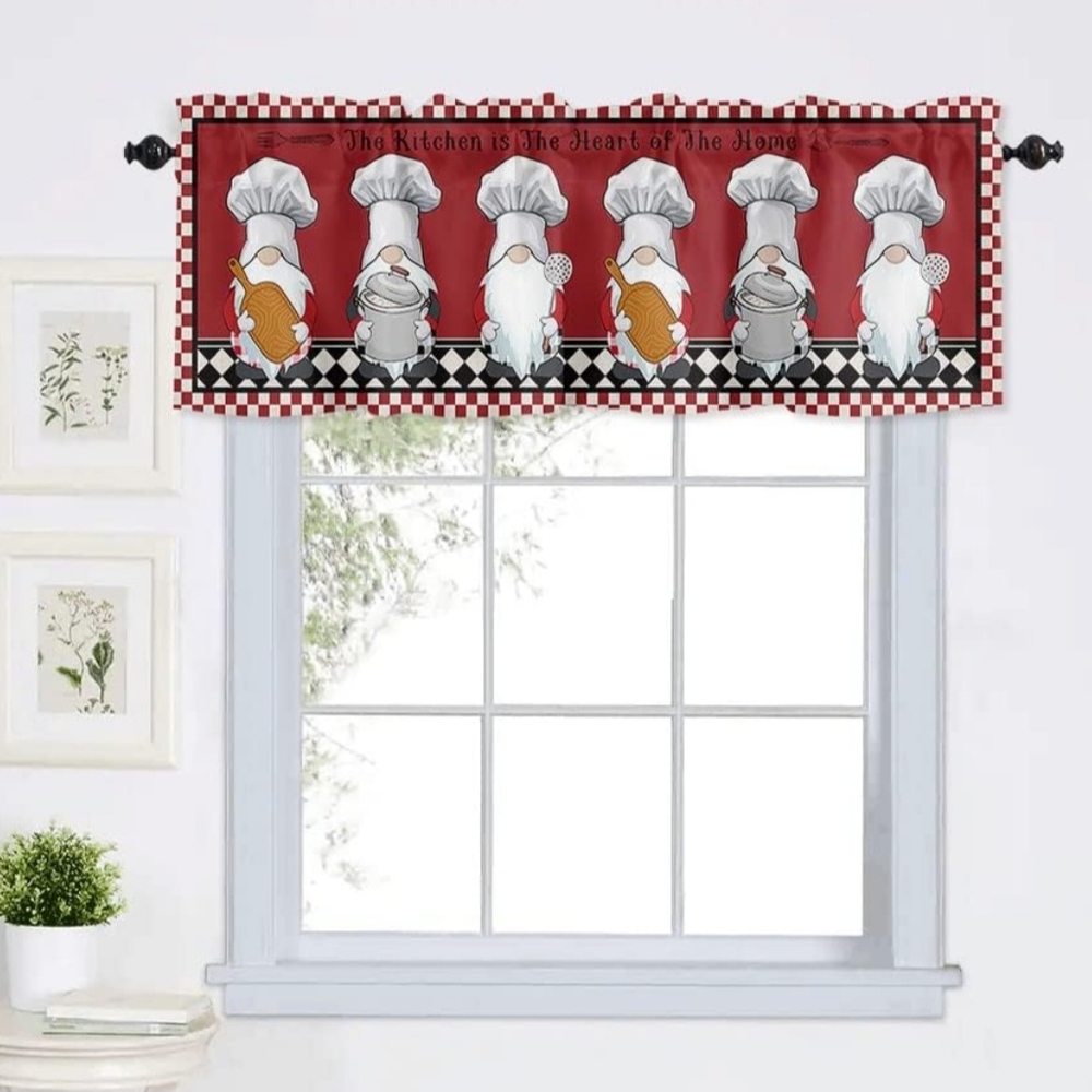 Red Chef Kitchen Valance